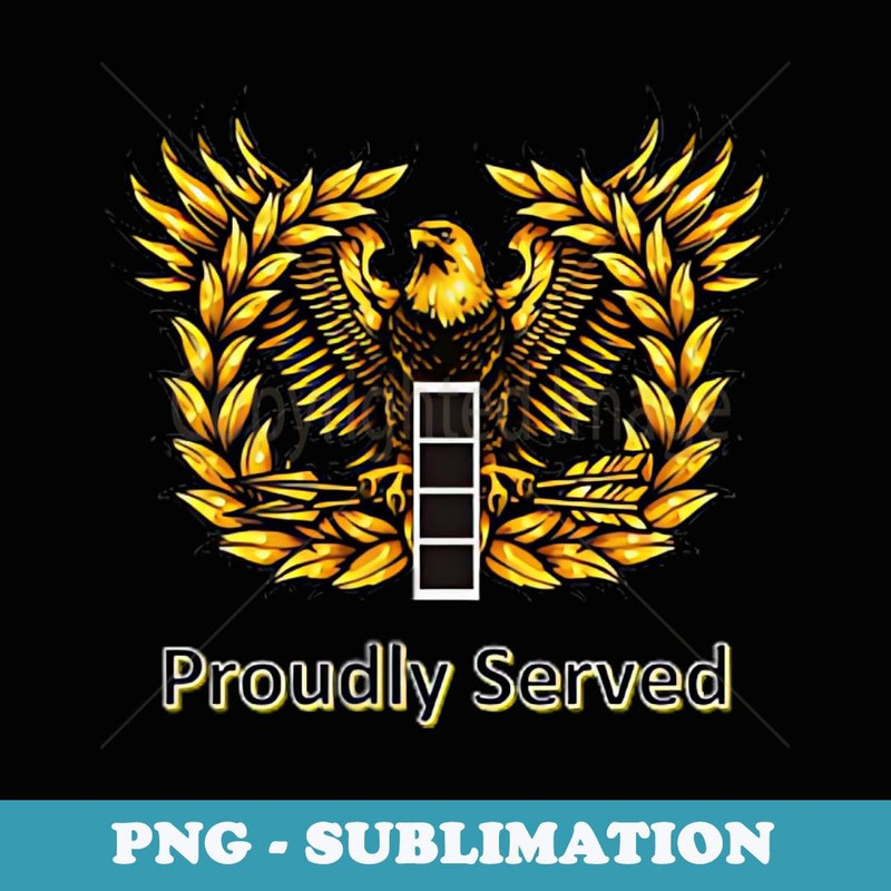 Proudly Served US Army CW4 Retired - Premium PNG Sublimation File