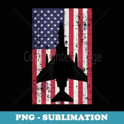 patriotic f-4 phantom american flag - sublimation png file