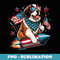 Saint Bernard Firework American USA Flag 4th of July Costume - Creative Sublimation PNG Download