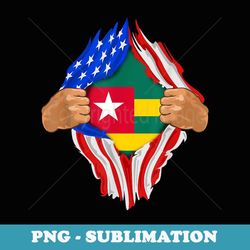 togolese blood inside me togo flag - digital sublimation download file