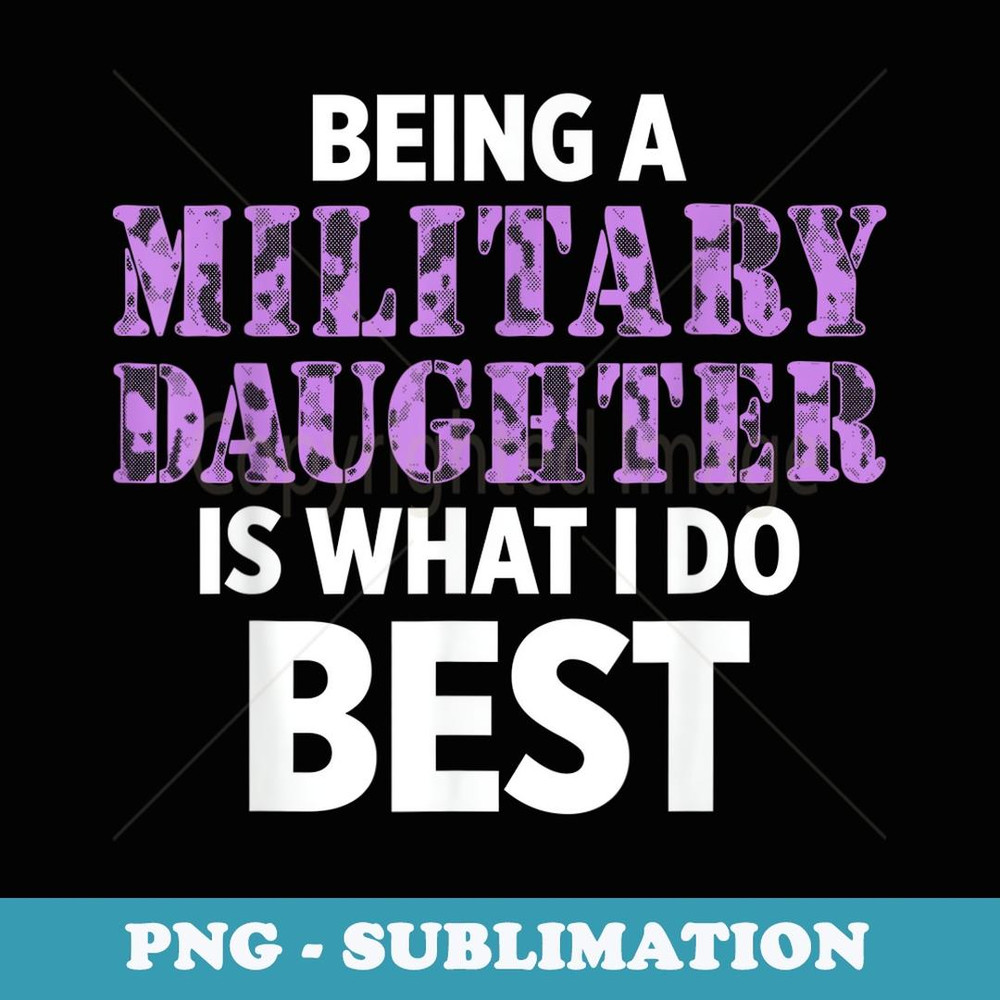 Military Child Month Purple Up Daughter - Modern Sublimation PNG File