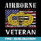 82nd Airborne Paratrooper Jump Wings US Flag Army Veteran - Vintage Sublimation PNG Download
