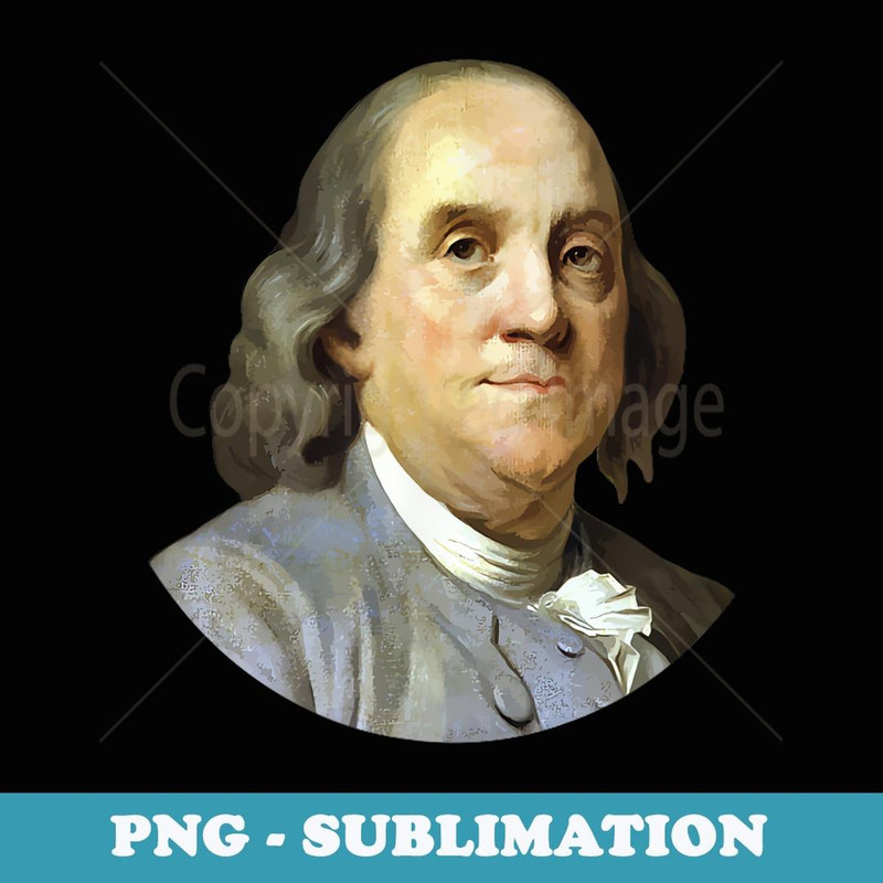 Benjamin Franklin - Retro PNG Sublimation Digital Download