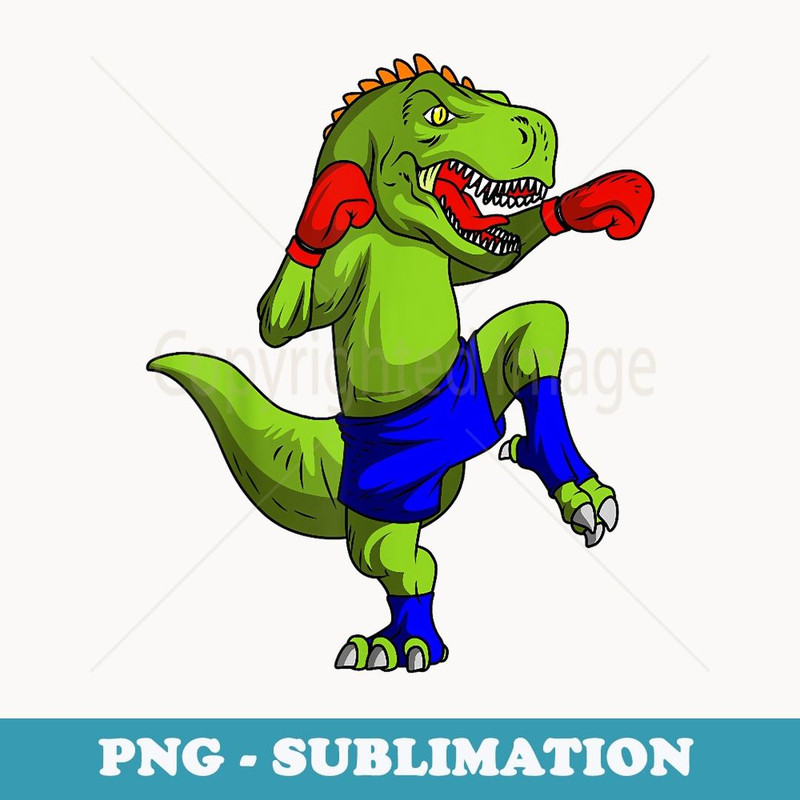 Muay Thai MMA Fighter Rex Mixed Martial Art Combat Boxing - Instant PNG Sublimation Download
