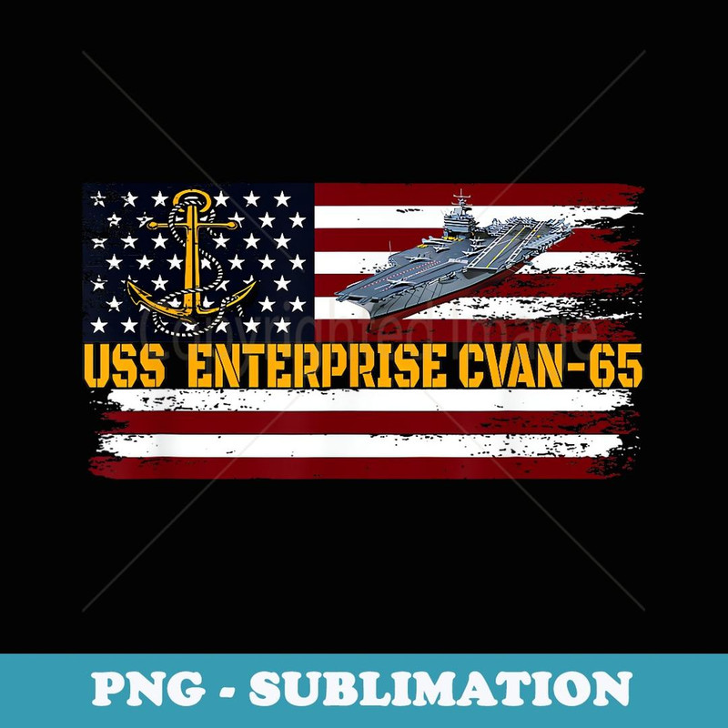 Aircraft Carrier USS Enterprise CVAN-65 Veterans Day Fathers - Elegant Sublimation PNG Download