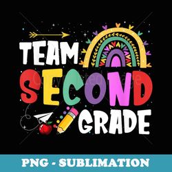 team 2nd second grade teacher back to school vintage - decorative sublimation png file