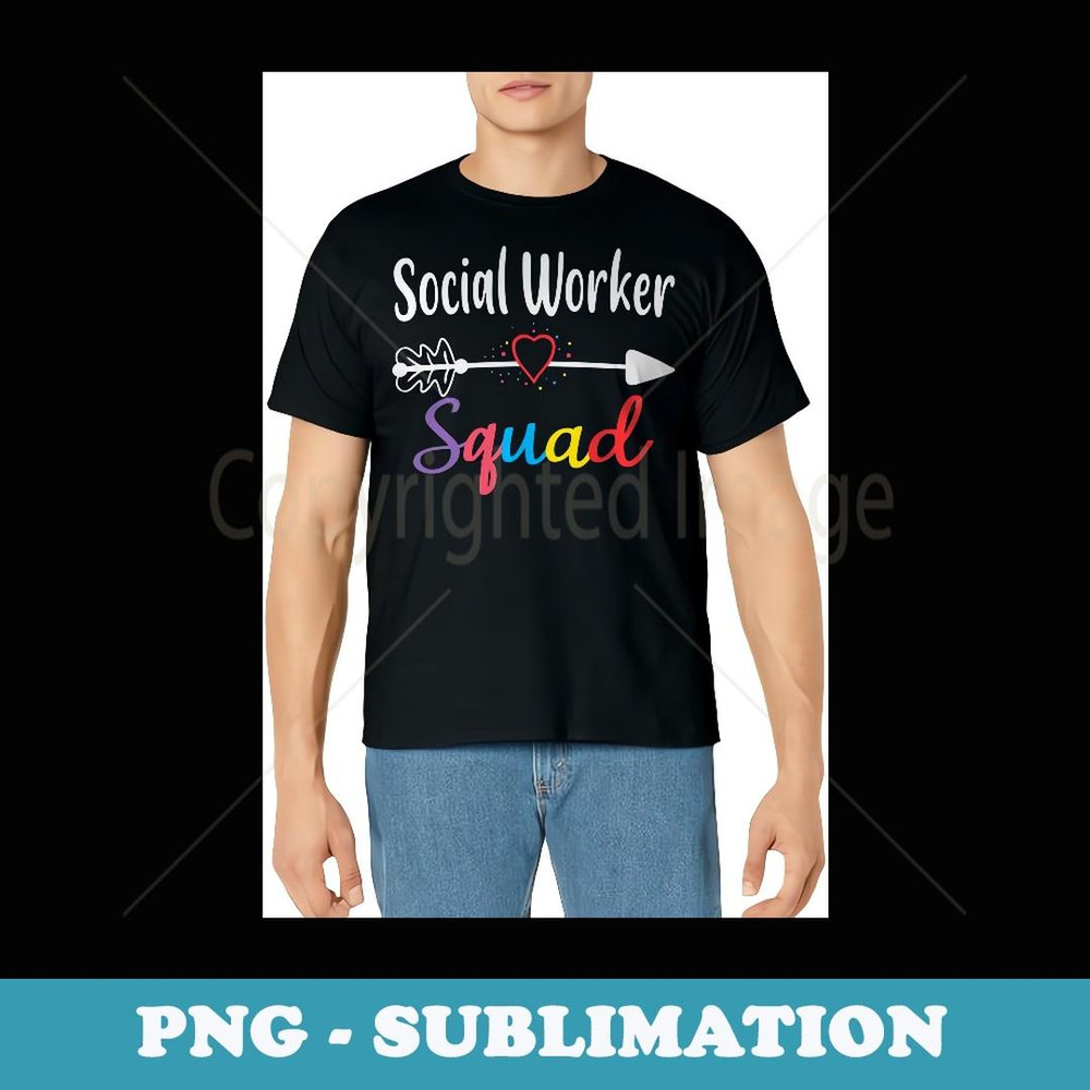 Social Worker Squad Funny Back To School Teacher supplies - Creative Sublimation PNG Download