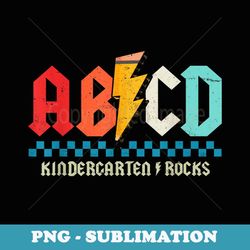 abcd kindergarten rocks pencil lightning students teachers - high-resolution png sublimation file