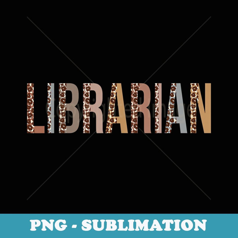 Leopard Librarian Supplies Funny Back to School - PNG Transparent Sublimation Design