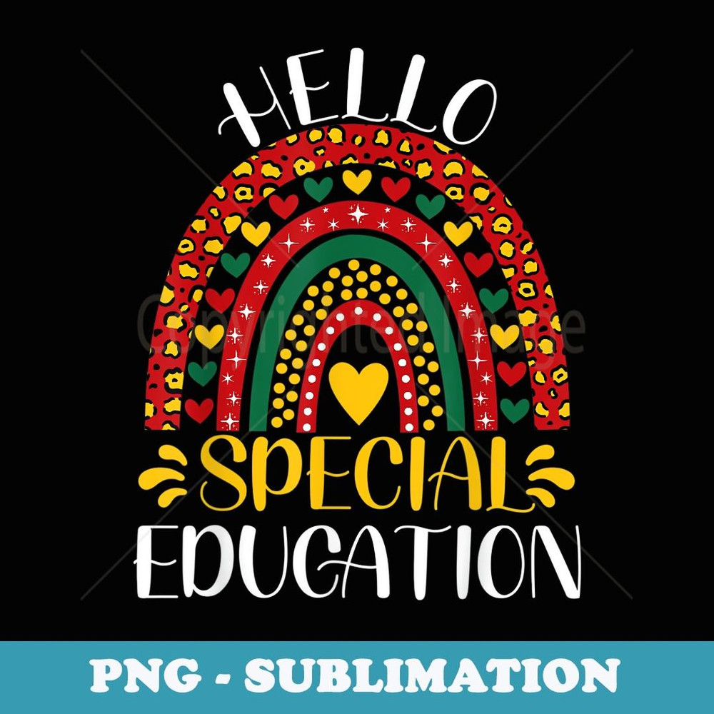 Hello Special Education Teacher Girls Boys Back To School - Retro PNG Sublimation Digital Download