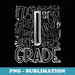 team teacher back to school 1st first grade typography - sublimation digital download