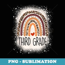 third grade rainbow bleached 3rd grade hello third grade - professional sublimation digital download