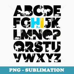 dinosaur hi alphabet back to school pre k kindergarten - png sublimation digital download