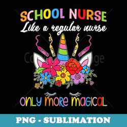 s school nurse unicorn magical back to school - vintage sublimation png download