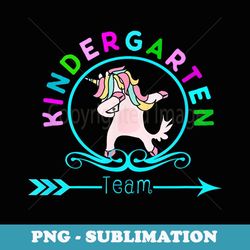 dabbing unicorn kindergarten teacher team t - png transparent sublimation file