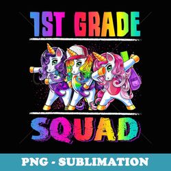 1st grade squad dabbing unicorn back to school backpack girl - premium sublimation digital download