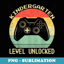 kindergarten level unlocked video gamer back to school boys - png sublimation digital download