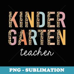 leopard kindergarten teacher kinder back to school supplies - stylish sublimation digital download