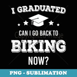 graduation funny high school graduate senior bicycle biking - instant png sublimation download