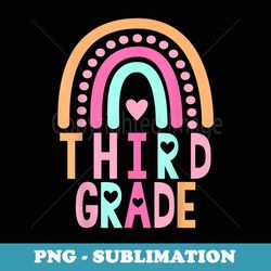 third grade rainbow girls boys teacher cute 3rd grade squad - exclusive sublimation digital file