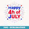 Happy 4th of July Fireworks Celebration Design - High-Resolution PNG Sublimation File