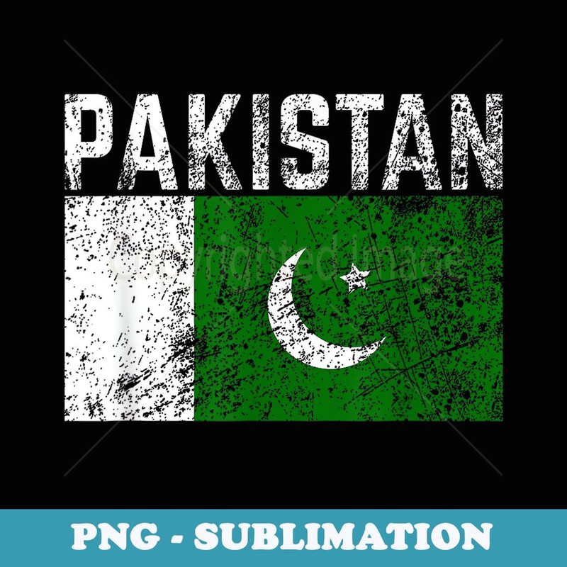 Pakistan Flag Vintage Independence Day - Trendy Sublimation Digital Download
