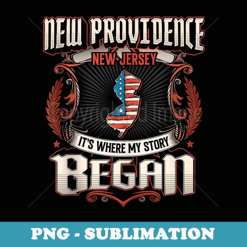 New Providence New Jersey USA Flag 4th Of July - Stylish Sublimation Digital Download