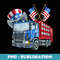 4th of July Garbage Truck Funny - Sublimation PNG File