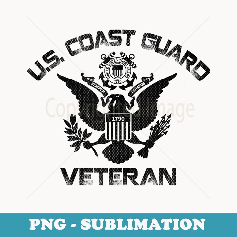 U.S. Coast Guard Veteran Eagle Vintage Veterans Day s - Elegant Sublimation PNG Download