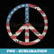 Peace Vintage American Flag - Retro PNG Sublimation Digital Download