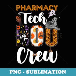 pharmacy tech boo crew funny halloween technician matching - png transparent sublimation design