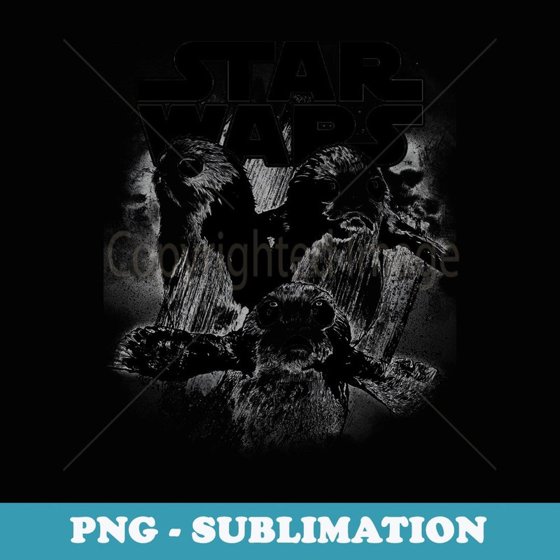 Star Wars The Last Jedi Painted Porgs - Unique Sublimation PNG Download
