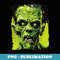 Green Zombie Halloween - Aesthetic Sublimation Digital File