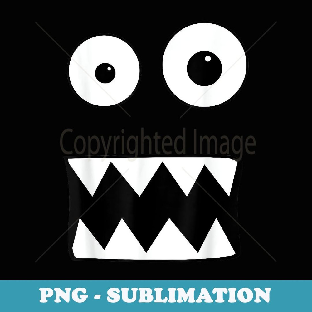 Monster Face Halloween Costume Funny Cute - Signature Sublimation PNG File