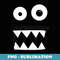 Monster Face Halloween Costume Funny Cute - Signature Sublimation PNG File