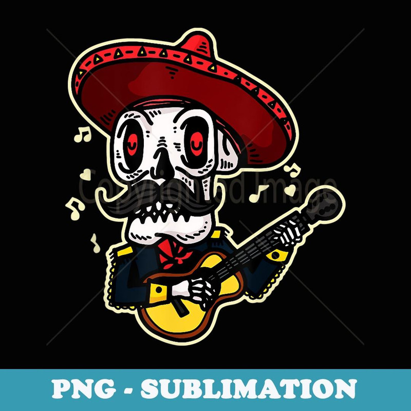 Dia De Los Muertos Mariachi Band Day Of The Dead Mexican - Instant Sublimation Digital Download