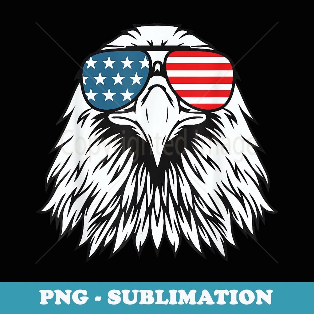 4th of July American Bald eagle flag- Independence Day - Elegant Sublimation PNG Download
