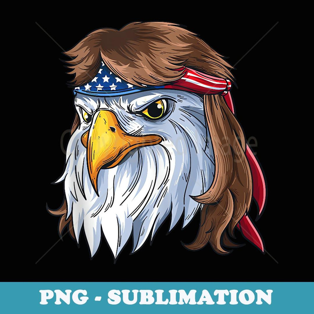 Eagle Mullet Art 4th Of July Merica American Flag s - Trendy Sublimation Digital Download