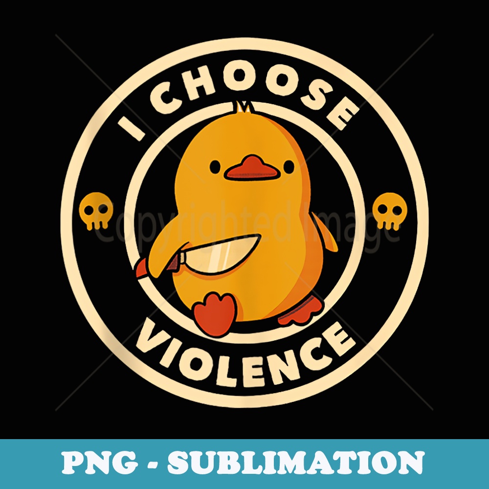 I CHOOSE VIOLENCE DUCK - Instant Sublimation Digital Download