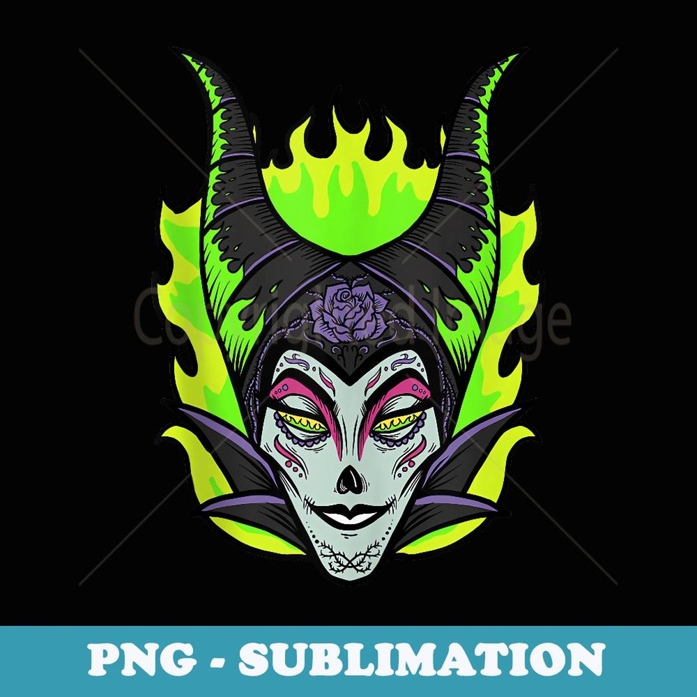Disney Sleeping Beauty Maleficent Sugar Skull - PNG Sublimation Digital Download
