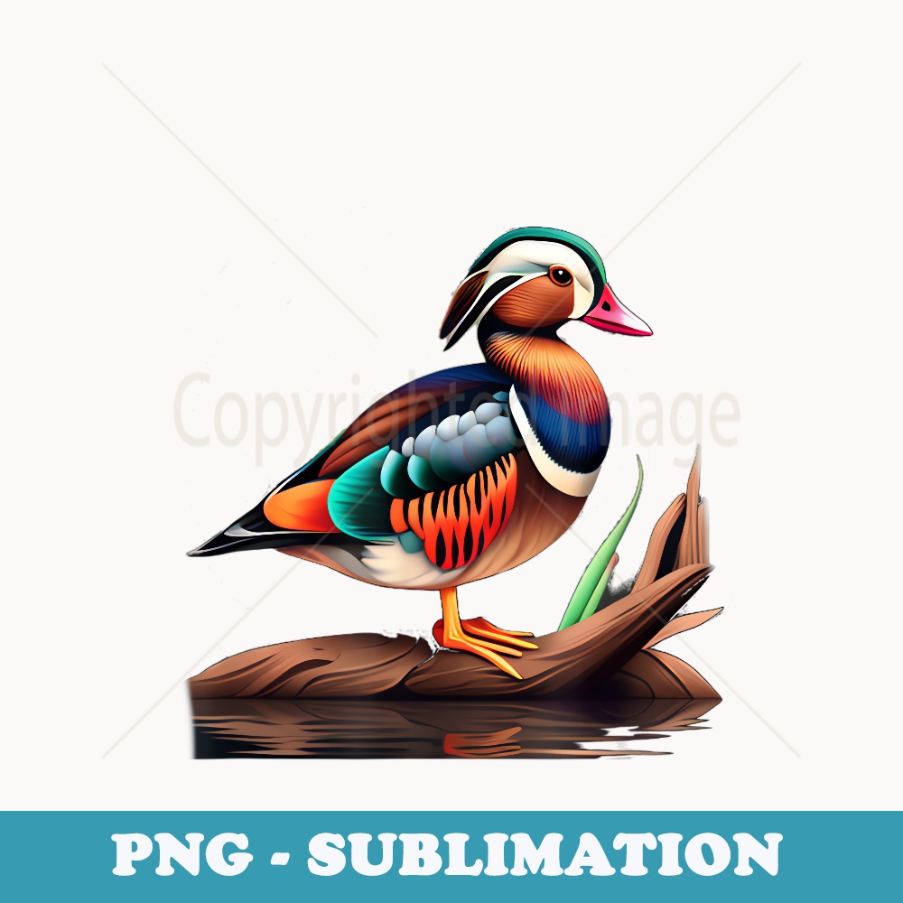 Cool looking mandarin Duck - Creative Sublimation PNG Download