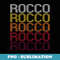 Rocco Retro Wordmark Pattern - Vintage Style - Signature Sublimation PNG File