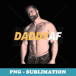 daddy af cute gay bear pride flag colors for gay bear men - png sublimation digital download