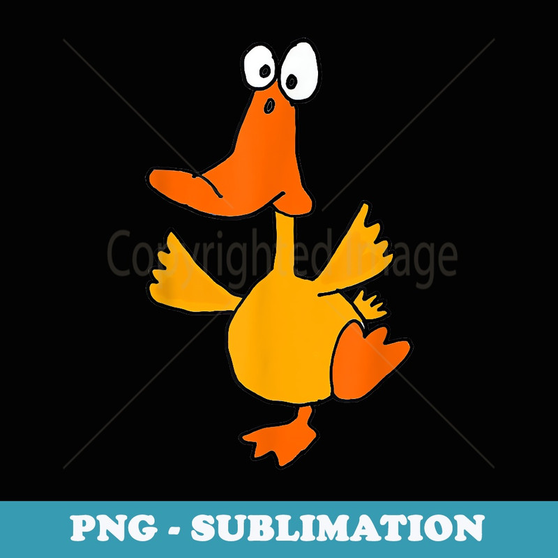 Smiletodaytees Funny Dancing Yellow Duck - Signature Sublimation PNG File