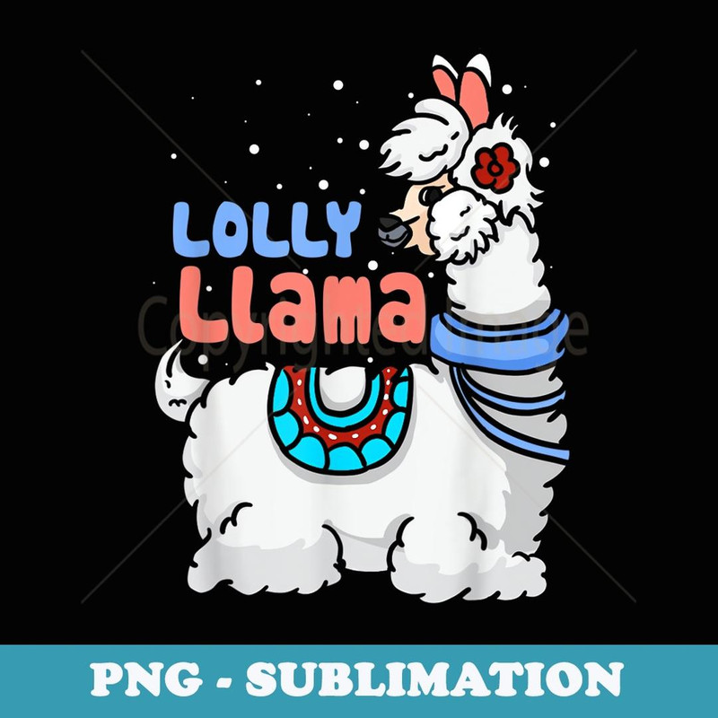 Lolly Llama Matching Family Christmas Pajamas s - Instant Sublimation Digital Download
