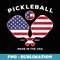 Pickleball Patriotic American Flag USA 1965 - Elegant Sublimation PNG Download