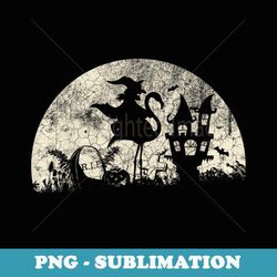 halloween witch on flamingo - funny trick or treat costume