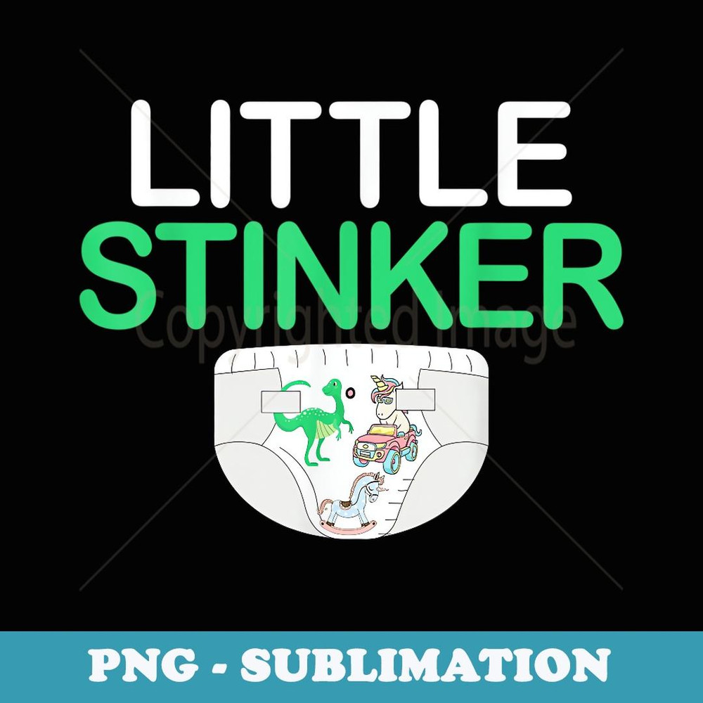 Little Stinker Padded Princess Little One Diaper Girl - Stylish Sublimation Digital Download