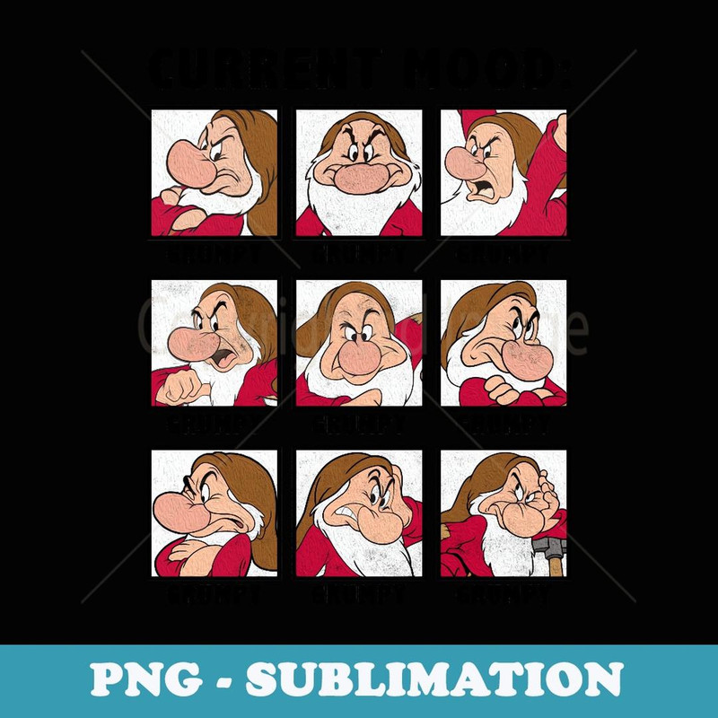 Disney Snow White Current Mood Always Grumpy - Elegant Sublimation PNG Download