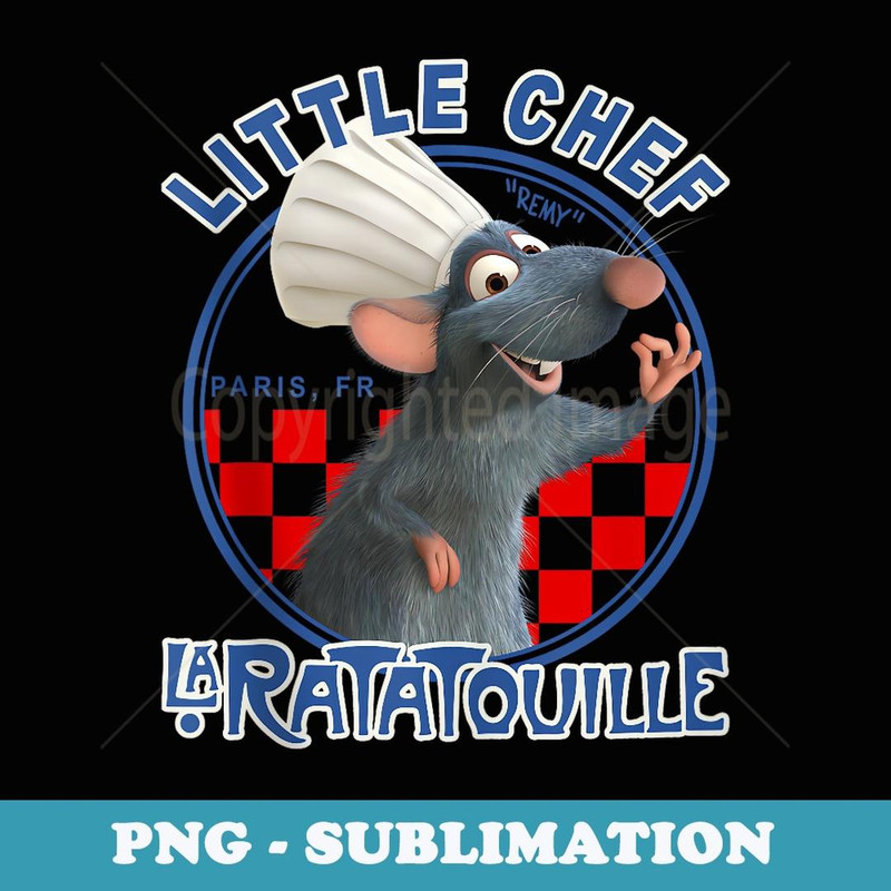 Disney Pixar Ratatouille Remy Little Chef Vintage Badge - Premium PNG Sublimation File